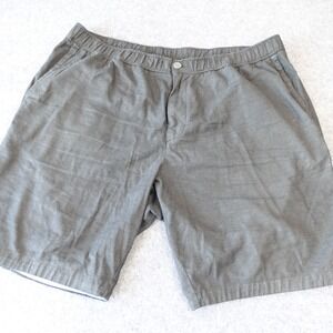 Tommy Bahama Mens XXL Gray Linen Blend Elastic Waist Drawstring Shorts XXL/TTG